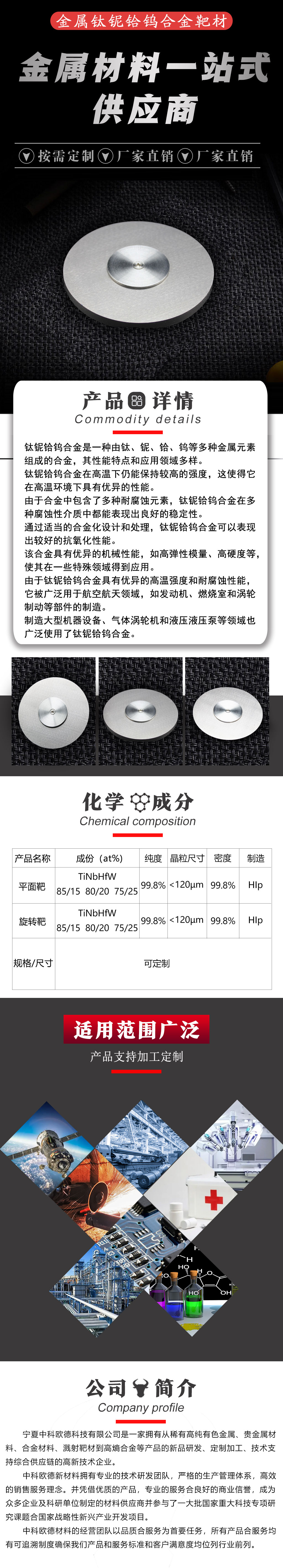 钛铌铪钨靶材(1)